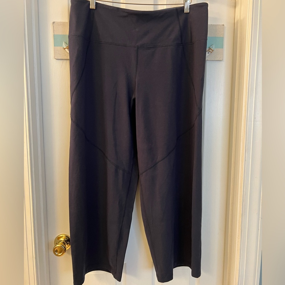 Women With Control Wide Leg Navy Knit Pants Sz 1XP